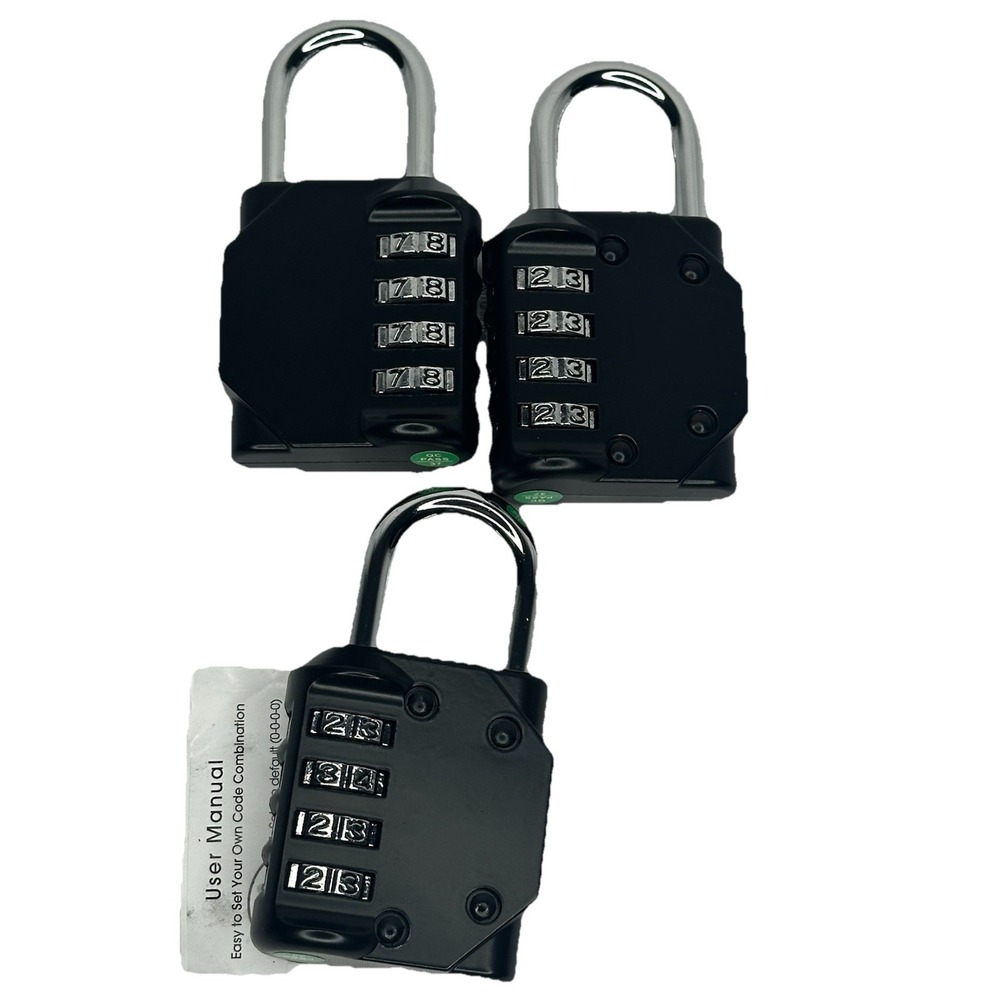 Combination Lock Resettable 4-Digit Anti Rust Weatherproof Padlock Metal Locks - Picture 5 of 7